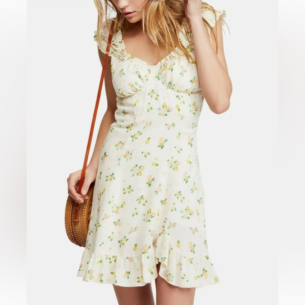 Free People Like a Lady Printed Mini Dress